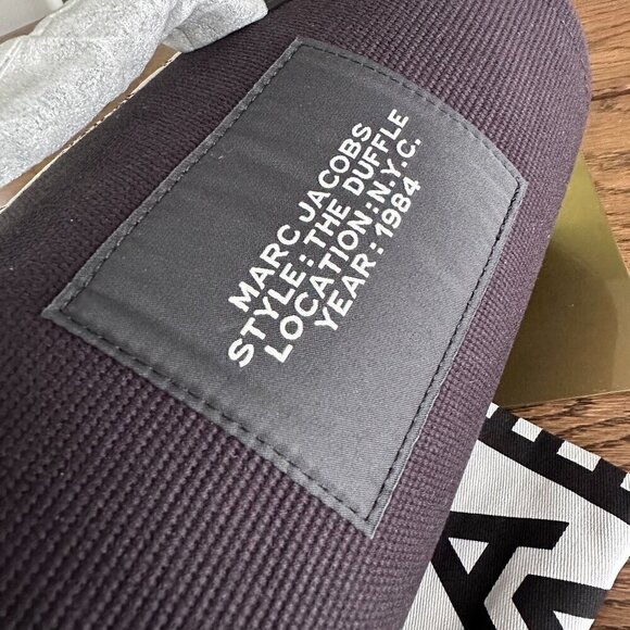 NWT! Marc Jacobs The Jacquard Duffle bag -Black Canvas - Picture 11 of 16